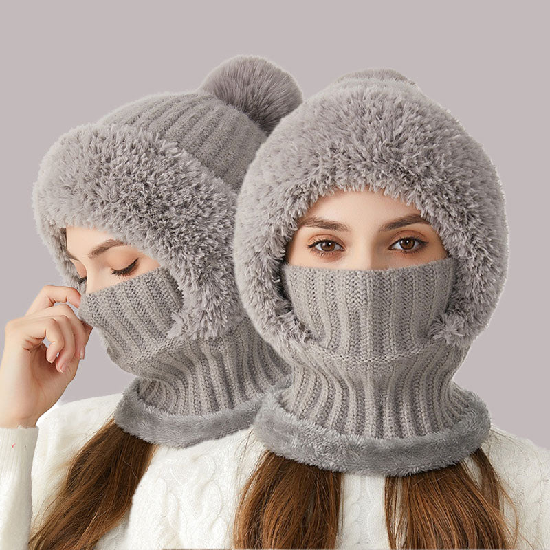 ❄️ 3-in-1 paksu pehmoinen talvihattu🧣