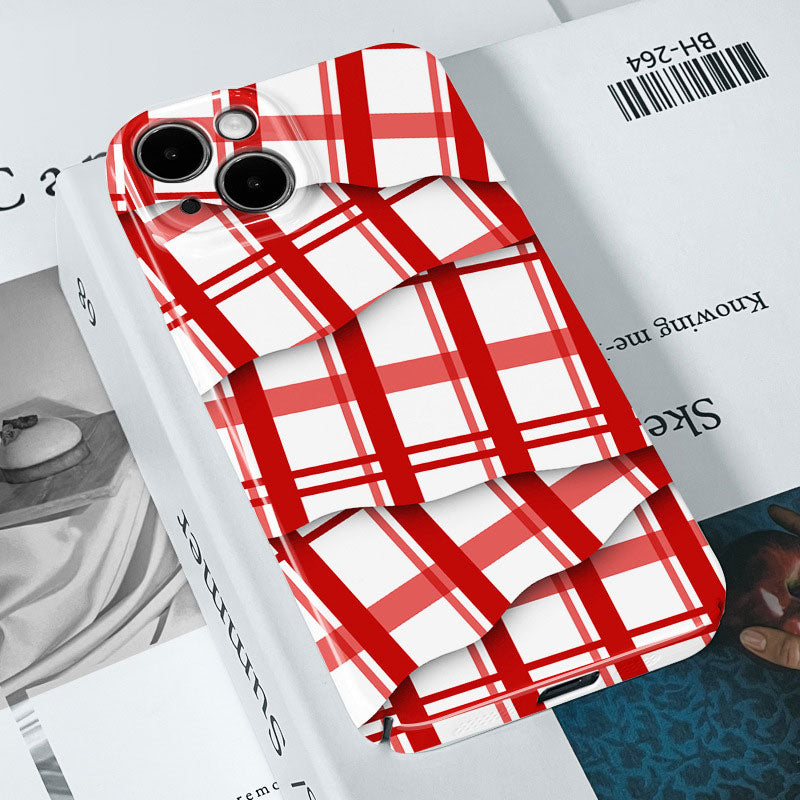 🌈Värikontrastiraidallinen kalvosuoja kännykälle📱