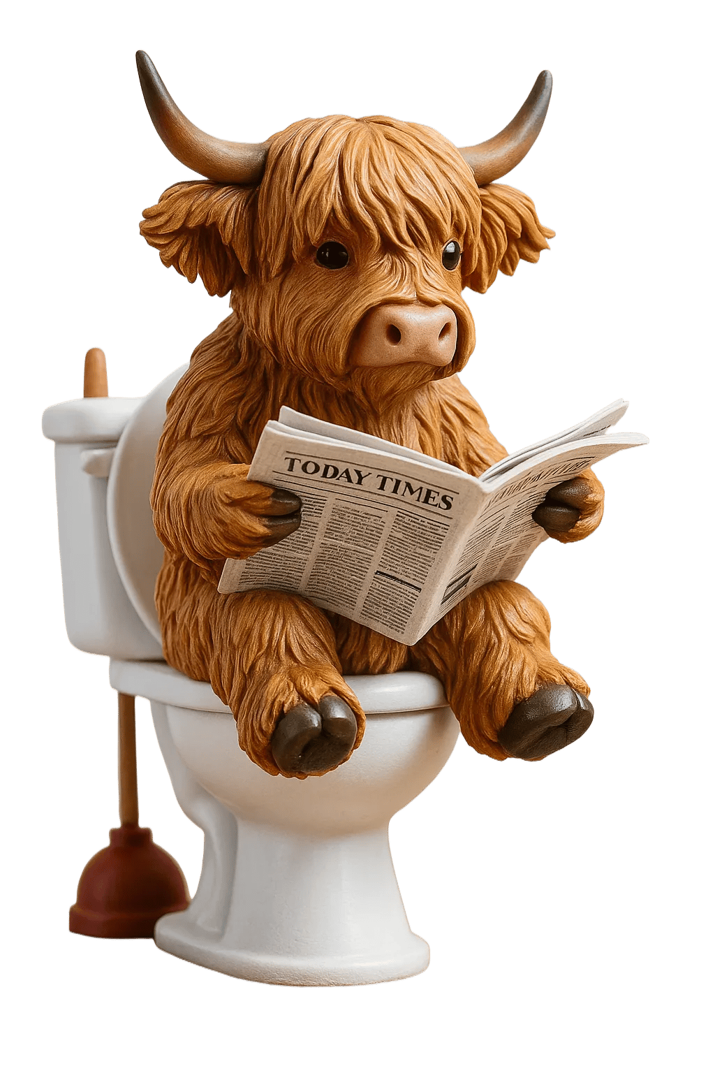 🐮Highland Cow -joulukalenteri 2025🎄✨ - 3D-käsintehty Highland Cow -nukke (24 kpl)