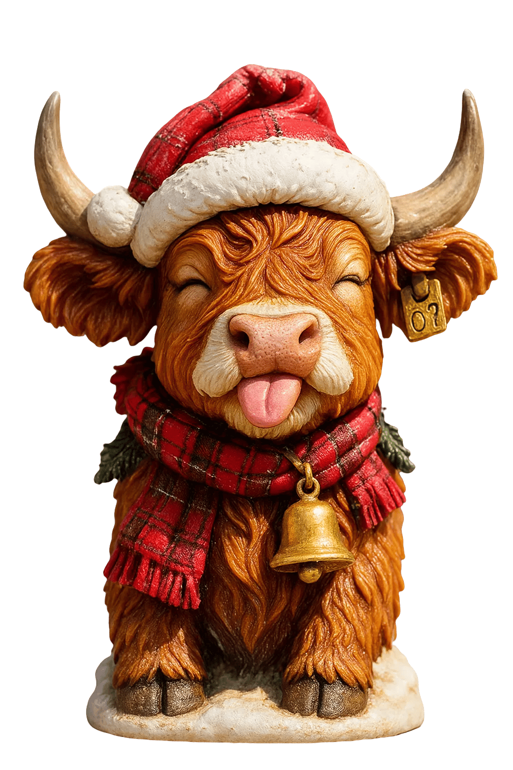 🐮Highland Cow -joulukalenteri 2025🎄✨ - 3D-käsintehty Highland Cow -nukke (24 kpl)