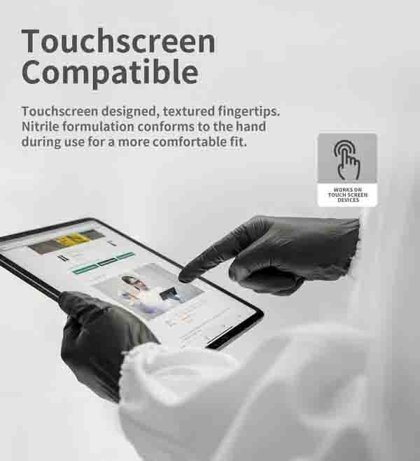 100/50 kpl mustia nitriilisiä kertakäyttöisiä käsineitä