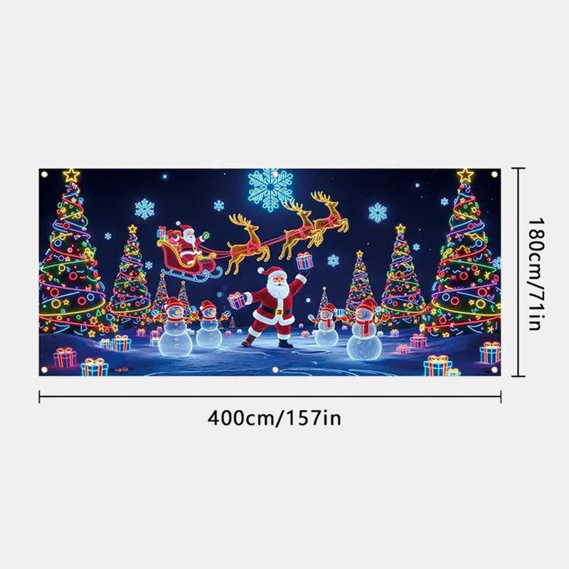 🔥UV-fluoresoiva Joulubanneri – Täydellinen tausta Pikkujouluihisi!🎄-🏆 Ajankohtainen tarjous ⚡💥