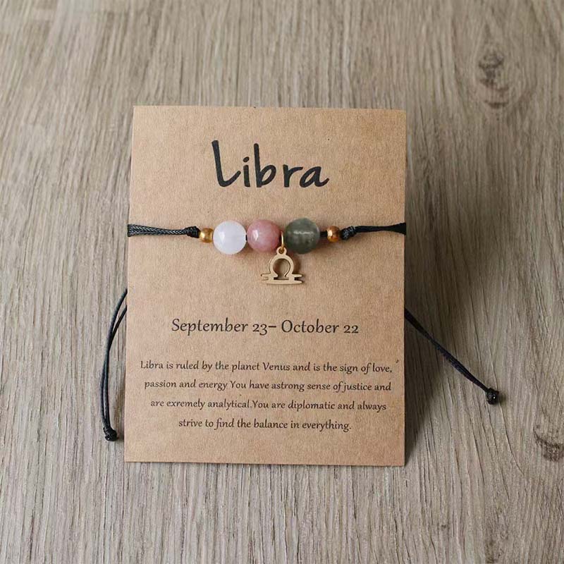 Kaksitoista Tähdistöä Käsin Kudottu Rannekoru