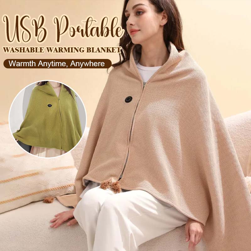 🔥49 % alennus-USB-liitännällä varustettu kannettava pestävä lämmittävä huopa