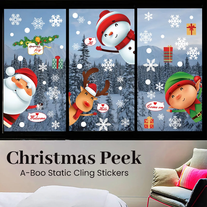 Juhlavat jouluiset ikkunatarrat