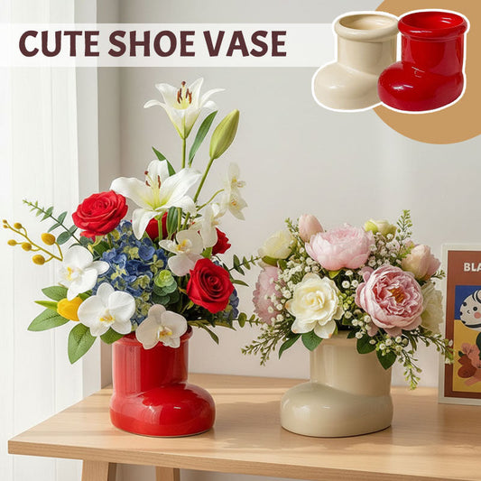 Söpö kenkämuotoinen maljakko💐🌼🌿