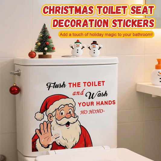 🎅✨Osta yksi, saat toisen kaupan päälle! -  Jouluiset WC-istuimen koristetarrat ,Lisää ripaus joulun taikaa kylpyhuoneeseesi!