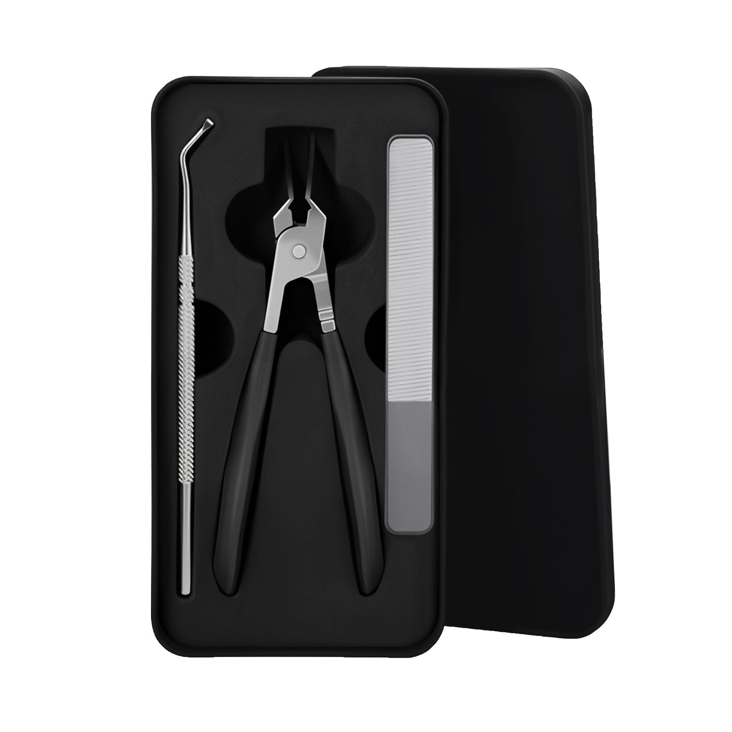 Teräväkärkiset, viistot reunat kynsisakset