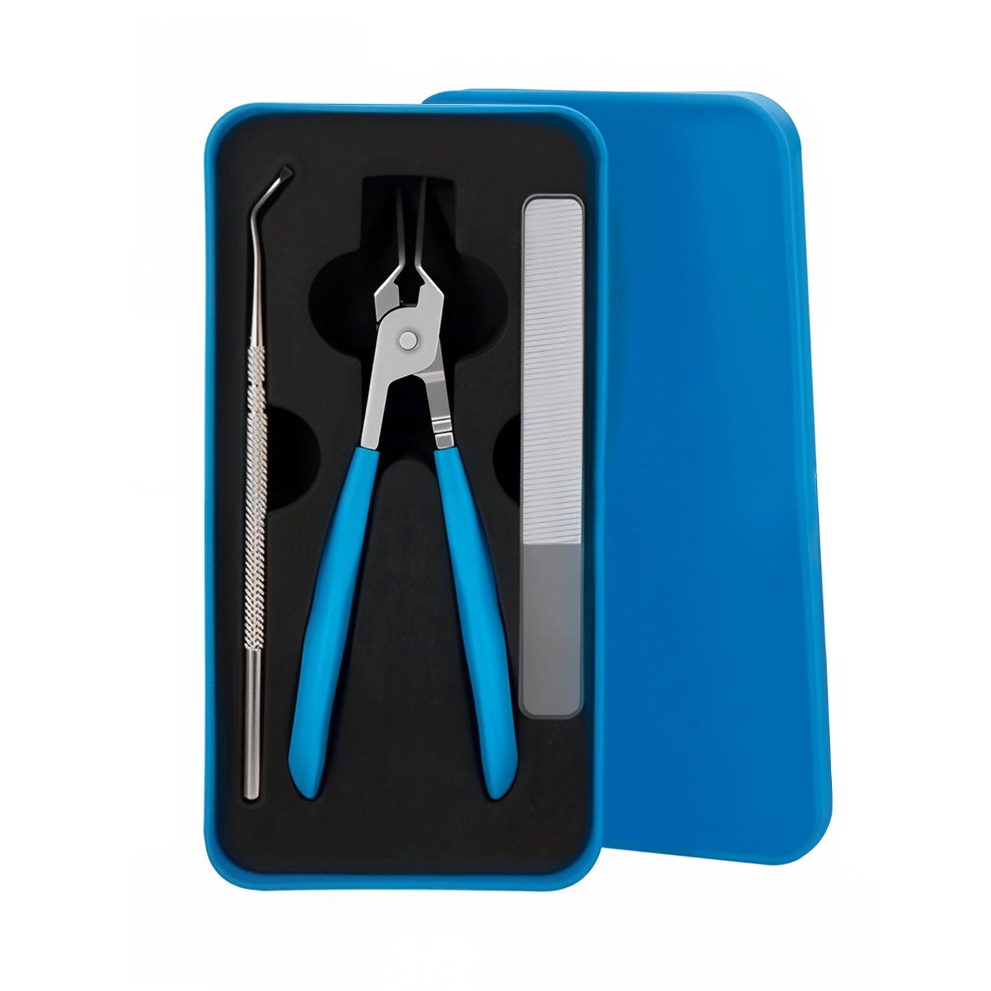 Teräväkärkiset, viistot reunat kynsisakset