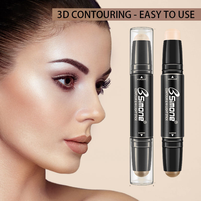 ✨Kaksoiskontuuri- ja korostuskynä｜Salaisuutesi säteilevään, selkeäpiirteiseen kasvoihin 💖