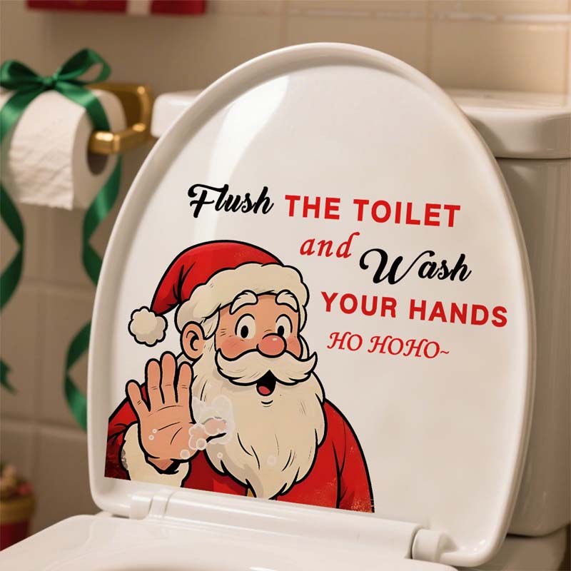 🎅✨Osta yksi, saat toisen kaupan päälle! -  Jouluiset WC-istuimen koristetarrat ,Lisää ripaus joulun taikaa kylpyhuoneeseesi!