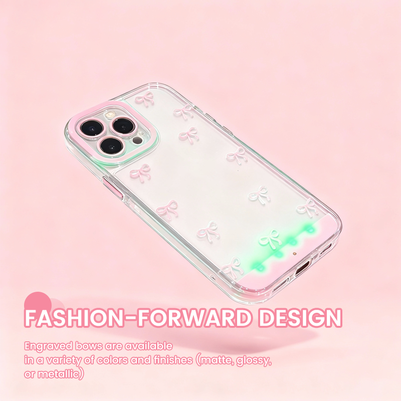 🎀 Valaistu perhoskoristeinen iskunkestävä puhelinkotelo