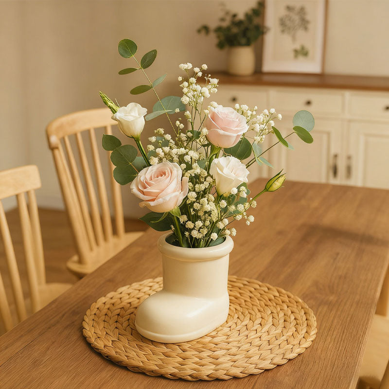 Söpö kenkämuotoinen maljakko💐🌼🌿