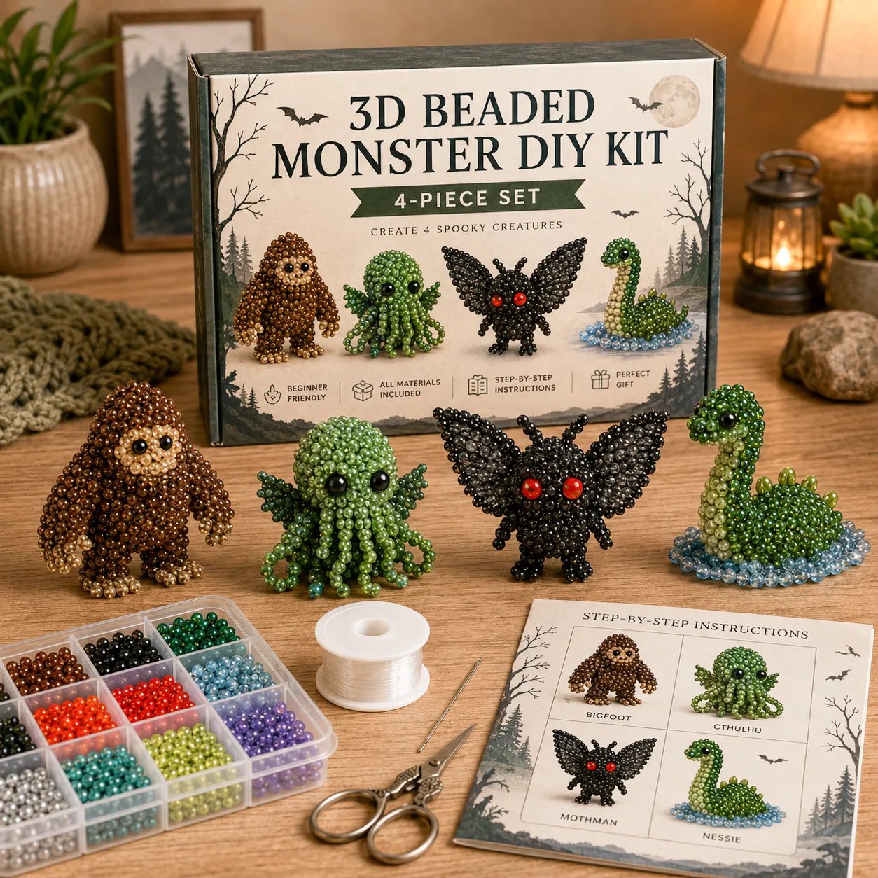 🧵✨ ערכת יצירה DIY של חיות קטנות מחרוזים בתלת-ממד