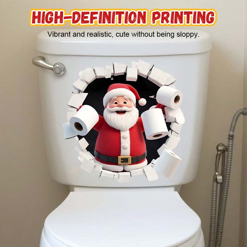 🎅✨Osta yksi, saat toisen kaupan päälle! -  Jouluiset WC-istuimen koristetarrat ,Lisää ripaus joulun taikaa kylpyhuoneeseesi!
