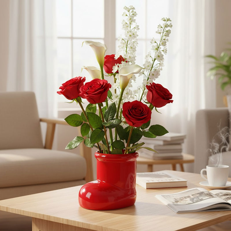 Söpö kenkämuotoinen maljakko💐🌼🌿