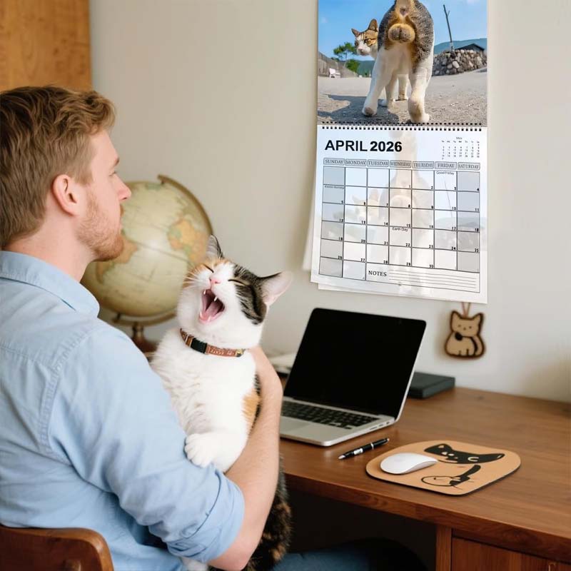 Kalenteri 2026 - Maalaistalon seinätaide ja kuukausittainen kalenteri 📅