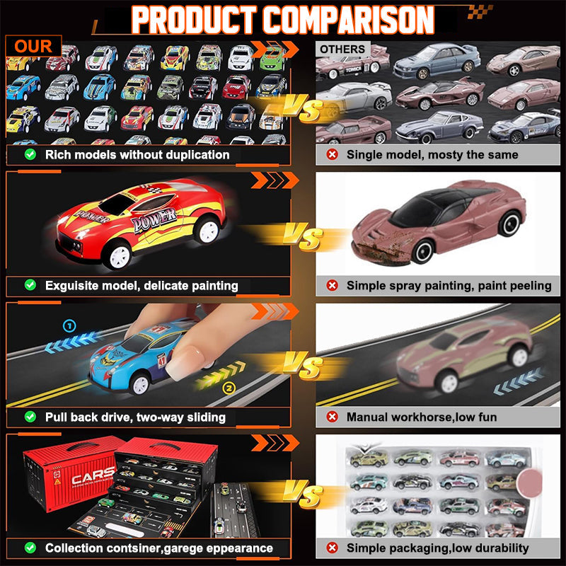 Lahjasetti, jossa on mini-pullback-kontti autoon 🚗🎁