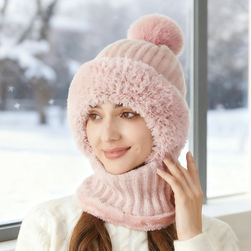 ❄️ 3-in-1 paksu pehmoinen talvihattu🧣