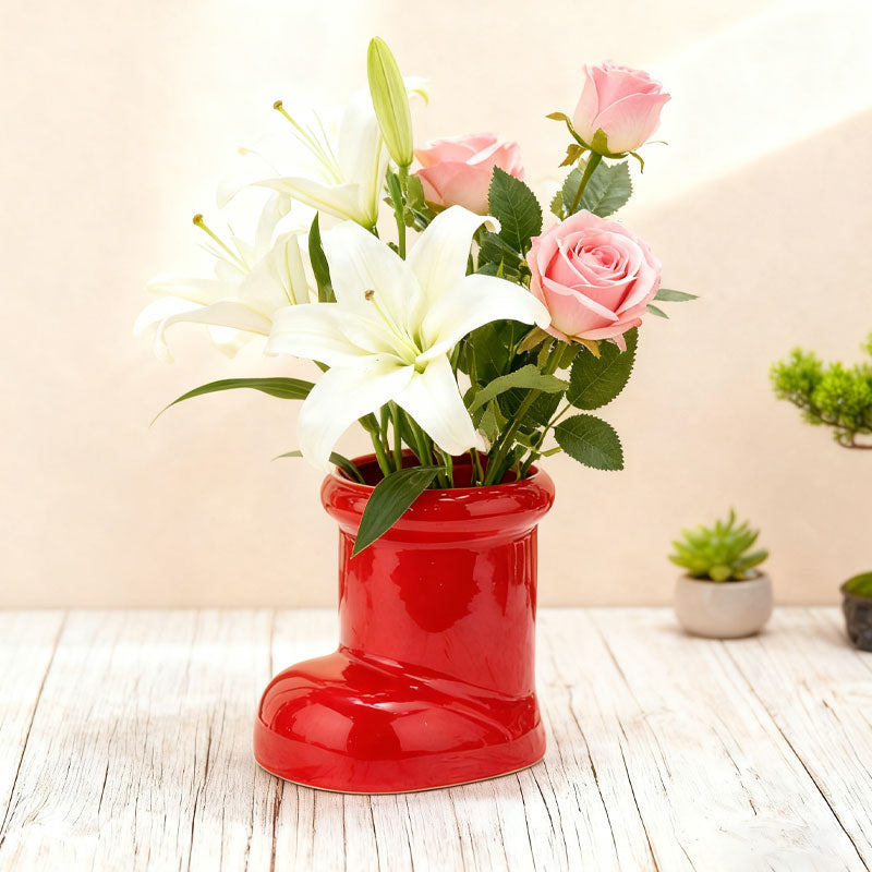 Söpö kenkämuotoinen maljakko💐🌼🌿