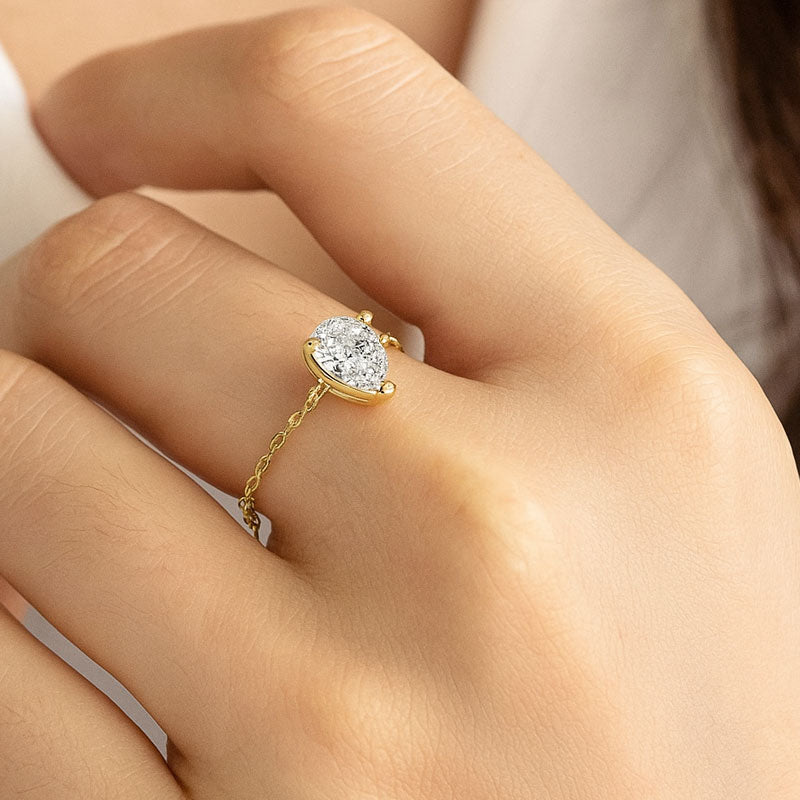 💎✨ Säädettävä kimalteleva sormus