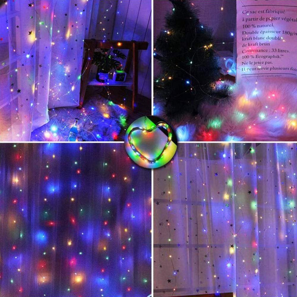 🎁Varhainen joulualennus 49 %🎅LED-valosarja, USB-virtalähteinen LED-valoverho lahjojen pakkaamiseen