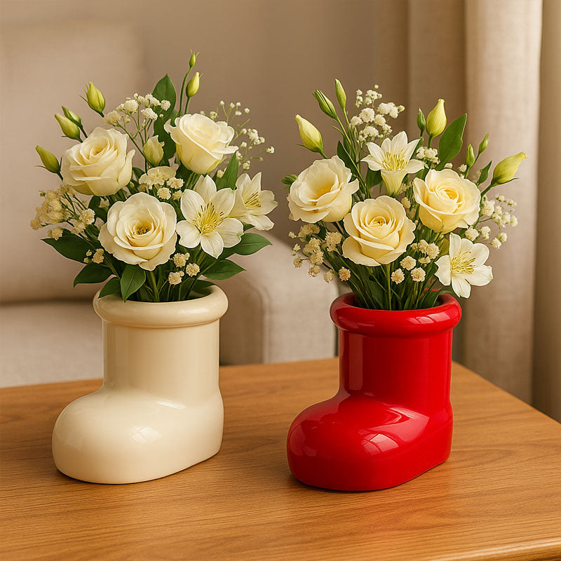 Söpö kenkämuotoinen maljakko💐🌼🌿