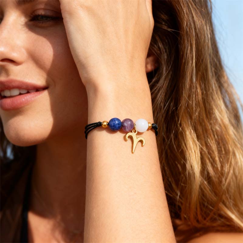 Kaksitoista Tähdistöä Käsin Kudottu Rannekoru