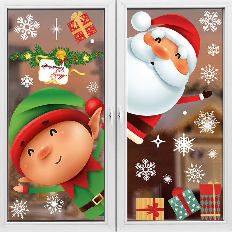 Juhlavat jouluiset ikkunatarrat