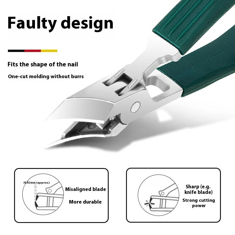 Teräväkärkiset, viistot reunat kynsisakset