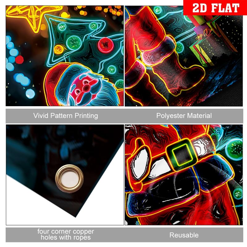 Fluoresoiva joulun oven kansi Party Banner🎄