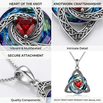 ✨Collier avec pierre de naissance et triple nœud celtique – un symbole chargé de sens, représentant l'amour et la complicité❤️