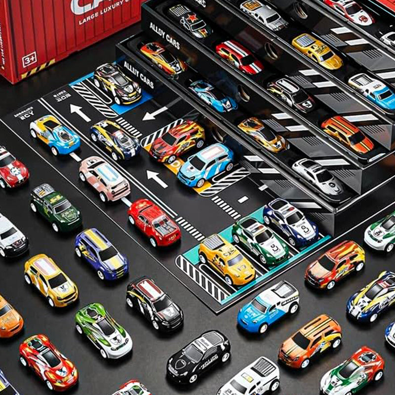 Lahjasetti, jossa on mini-pullback-kontti autoon 🚗🎁