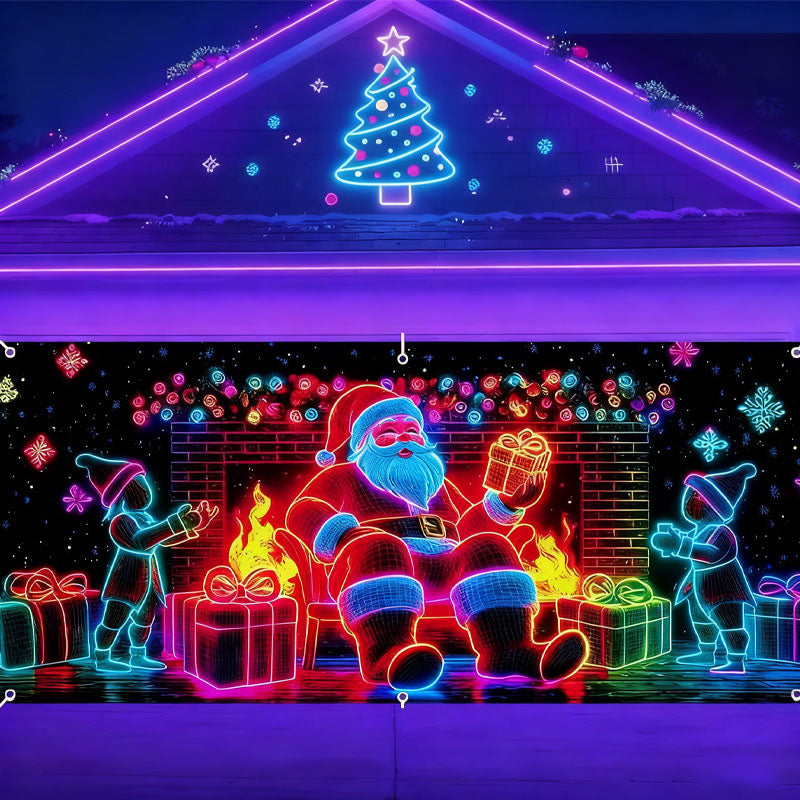 🔥UV-fluoresoiva Joulubanneri – Täydellinen tausta Pikkujouluihisi!🎄-🏆 Ajankohtainen tarjous ⚡💥