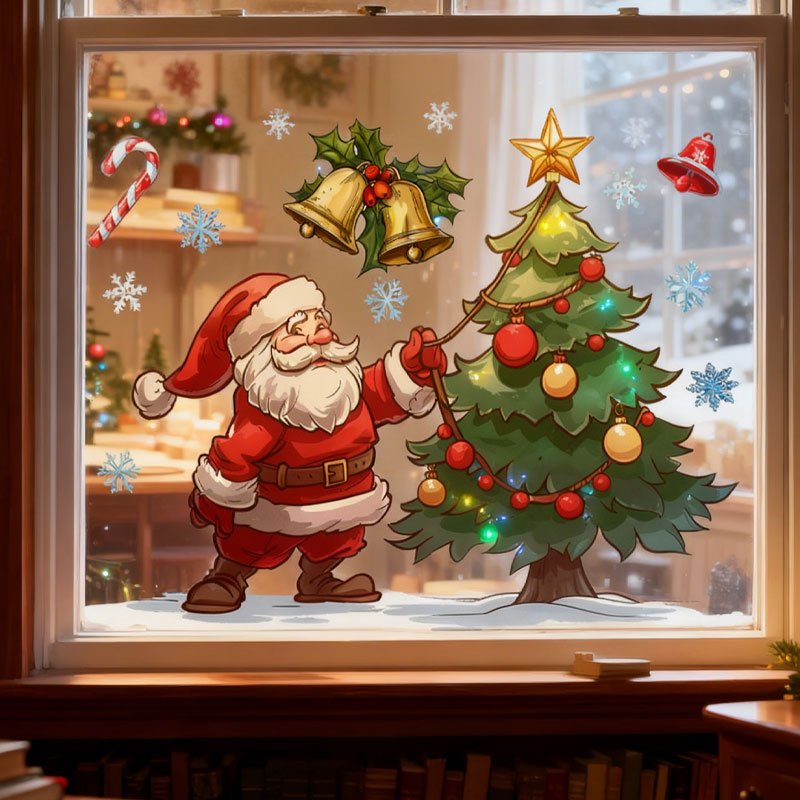 🎅✨ Jouluikkunatarrat - Luo juhlava tunnelma kotiisi!