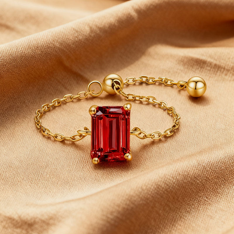 💎✨ Säädettävä kimalteleva sormus