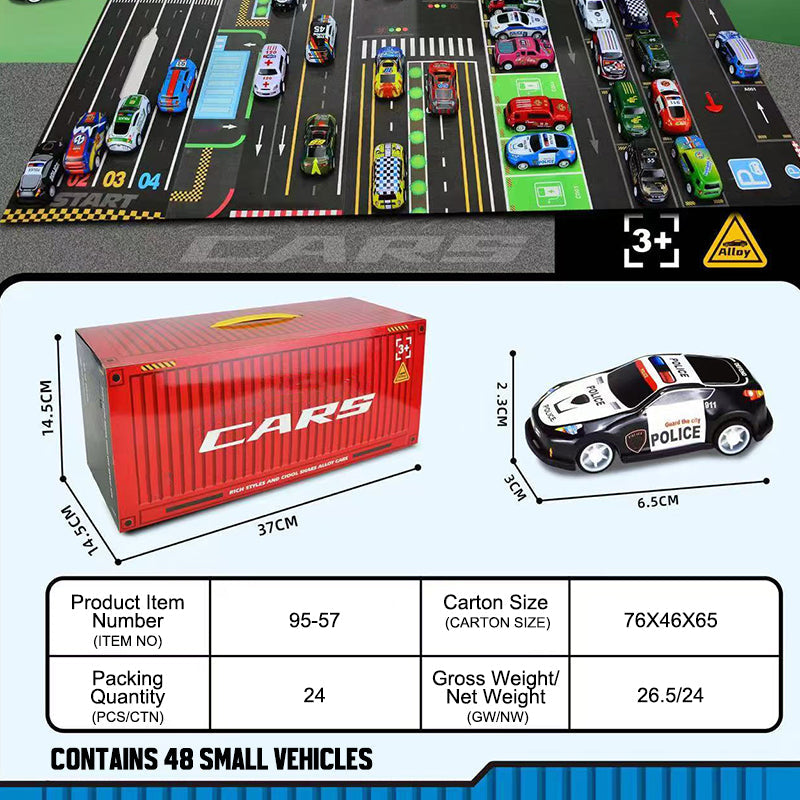 Lahjasetti, jossa on mini-pullback-kontti autoon 🚗🎁