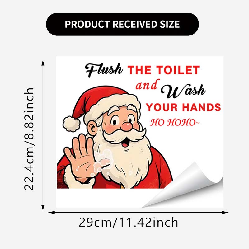 🎅✨Osta yksi, saat toisen kaupan päälle! -  Jouluiset WC-istuimen koristetarrat ,Lisää ripaus joulun taikaa kylpyhuoneeseesi!