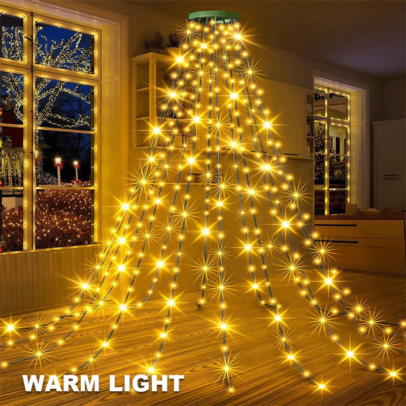 🎄 LED-rengas, viisikärkinen tähti, joulukuusen valo 🎄