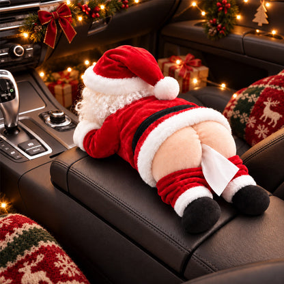 Boîte de mouchoirs rigolote en forme de fesses de Père Noël