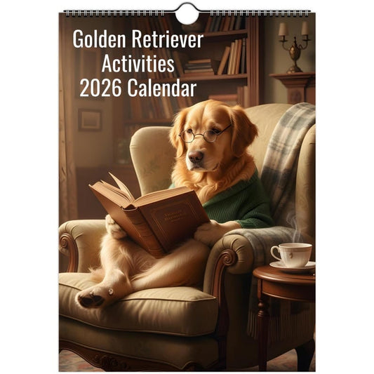 🎁Golden Retriever -koirakalenteri 2026 – päivittäiset aktiviteetit