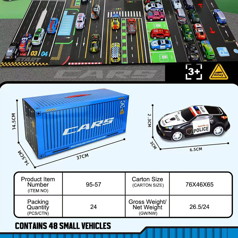 Lahjasetti, jossa on mini-pullback-kontti autoon 🚗🎁