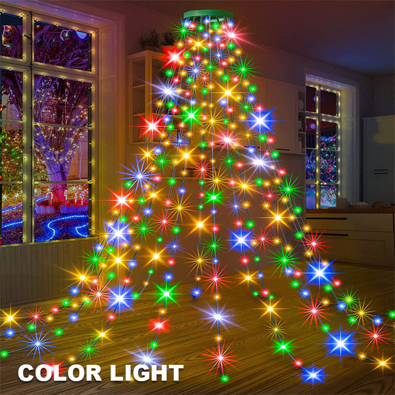🎄 LED-rengas, viisikärkinen tähti, joulukuusen valo 🎄