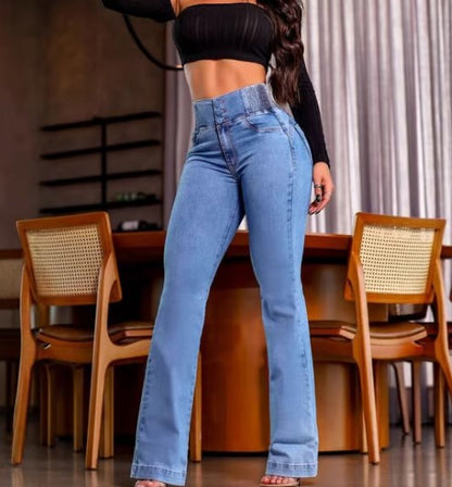 💕חידוש לאביב👖ג'ינס מתרחב עם מותניים גבוהות