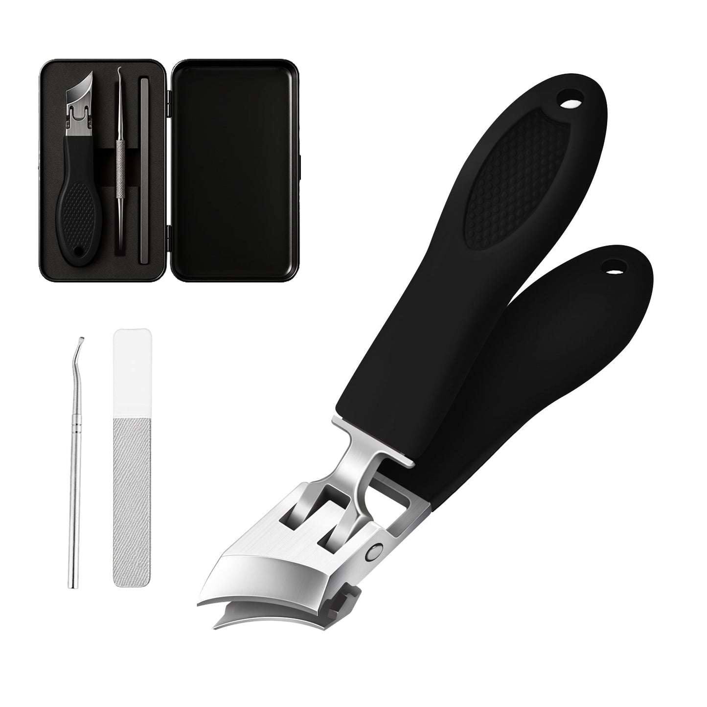 Teräväkärkiset, viistot reunat kynsisakset