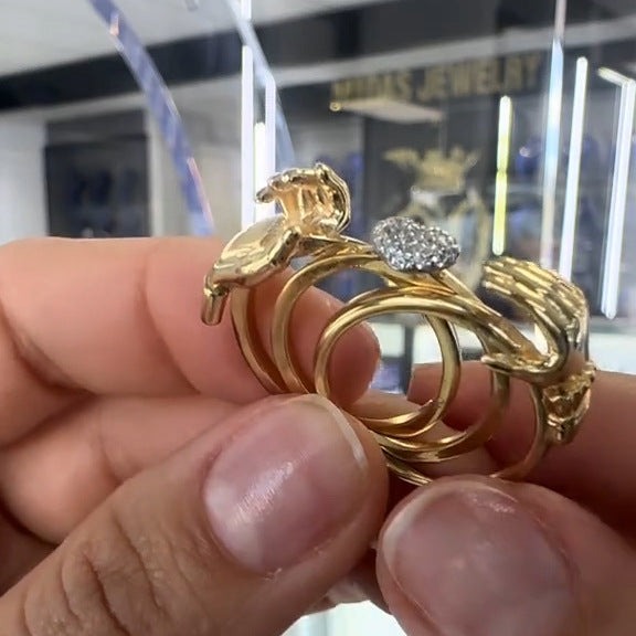 💞 Avoimet kädet -sydänrengas