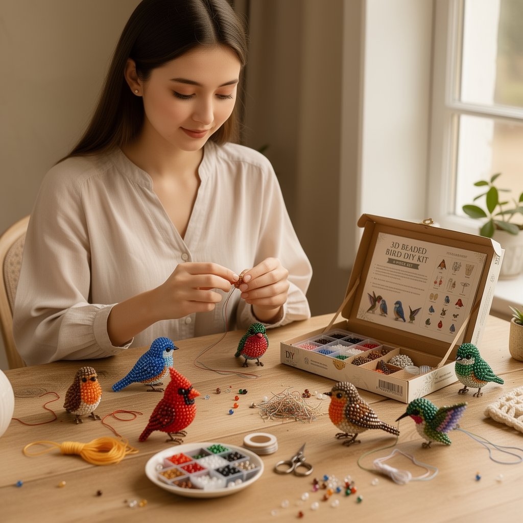 🧵✨ ערכת יצירה DIY של חיות קטנות מחרוזים בתלת-ממד