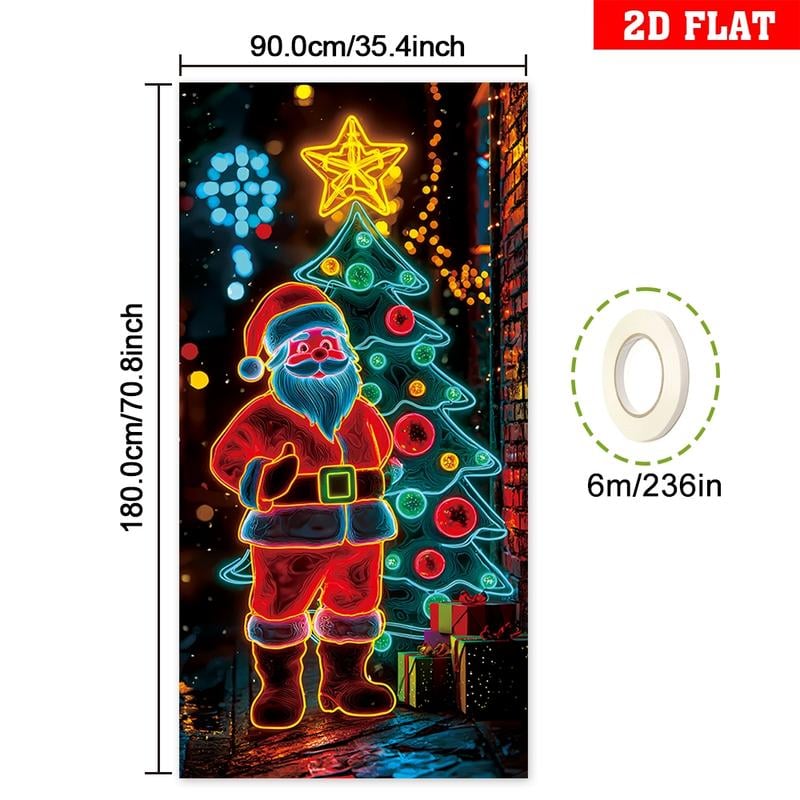 Fluoresoiva joulun oven kansi Party Banner🎄