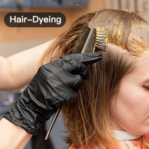 100/50 kpl mustia nitriilisiä kertakäyttöisiä käsineitä