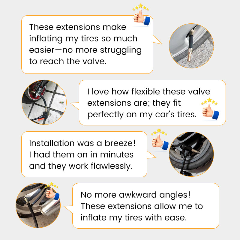 Yleiskäyttöinen joustava kansiventtiilin jatke